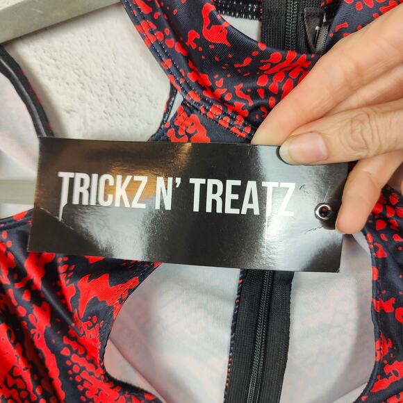 Dolls Kill Trickz n Treatz Ready For It Snake Costume Womens XS Red Jumpsuit NWT - Picture 5 of 10